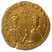Byzantine Empire.  Basil II & Constantine VII 976-1025 AD Gold Solidus of Constantinople