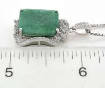 Lovely Natural Emerald & Sapphire Necklace in Sterling Silver