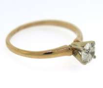 Elegant Old European Cut Diamond Solatire Ring