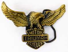 Triumph Motorcycles Brass Belt Buckle