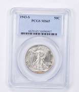 MS65 1943-S Walking Liberty Half Dollar - Graded PCGS