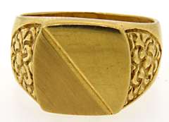 Men's 14kt Signet Ring