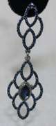 Set of Sapphire Color Fashion  Design Earrings