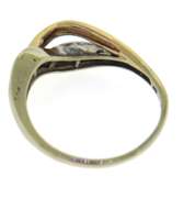 Beautiful Two Tone Gold Baguette Diamond Crossover Band
