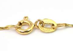 Laser-Etched Cross Necklace in 14KT Yellow Gold