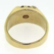 Dazzling Yellow Gold Men's Diamond Cluster Ring