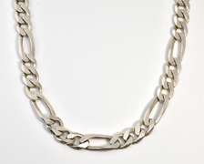Popular Heavy Sterling Figaro Necklace