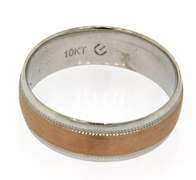 10KT Gold Two Toned Band