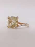 Gorgeous 14kt Gold, Citrine, & Diamond Cocktail Ring