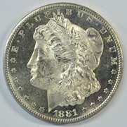 DMPL BU 1881-S Morgan Silver Dollar. Real flashy-white