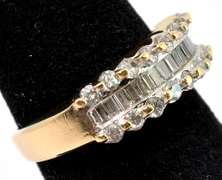 Shimmering Diamond Band Ring in 14KT Yellow Gold