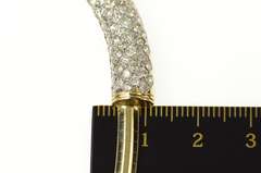 14K Yellow Gold 1.14 Ctw Curved Pave Diamond Collar Cocoon Necklace