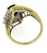 Wonderful Yellow Gold Oval Sapphire and Diamond Baguette Ring