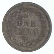 1863 Indian Head/Not One Cent Civil War Token