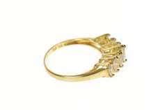 10K Yellow Gold Graduated Marquise Cubic Zirconia Statement Ring