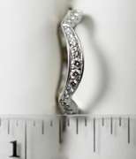 High-End Platinum Wavy Diamond Band