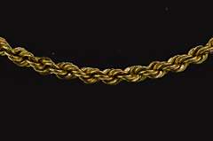 Sparkling 10kt Rope Chain Necklace