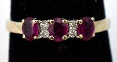 Vibrant Ruby Ring in 18KT White Gold