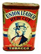 Rare 1917 Union Leader Uncle Sam Tobacco Tin