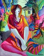 Patricia Govezensky Original Watercolor Patricia Govezensky Pleasant Thoughts