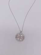 14kt Solid White Gold Pendant Necklace