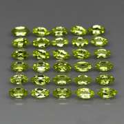 Marquise cut! Unheated! 7.38ct Peridot set!