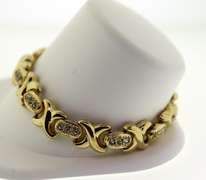 14KT Yellow Gold Crossover X Bracelet