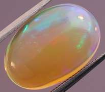 4.35ct block and ribbon pattern semi black Jelly Opal