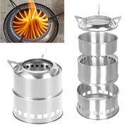 Stainless Steel Camping Stove Potable Wood Burning