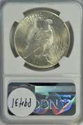 Blazing near Gem BU 1925 Peace Silver Dollar. NGC MS64