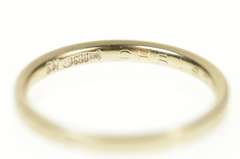 14K White Gold Classic Simple Rounded Wedding Band Ring