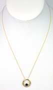 Alluring Sapphire & Diamond Necklace in Yellow Gold