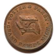 Foster & Parry Michigan 1850 s Token