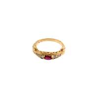 14KT Diamond Ruby Ring