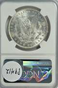 Great near Gem BU 1887 Morgan Silver Dollar. NGC MS64