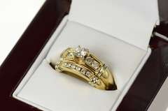 10K Yellow Gold 0.50 Ctw Classic Diamond Engagement Bridal Ring