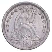 1854 Seated Liberty Dime - Arrows