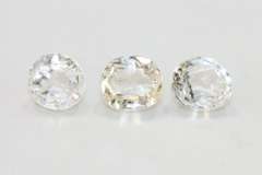 Natural White Sapphires - Lot of 3