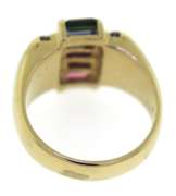 Captivating Yellow Gold Multi Gemstone and Diamond Ring