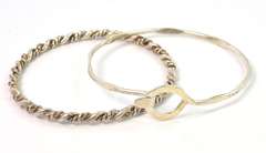 Heavy Lot of 4 Sterling Silver Bangles