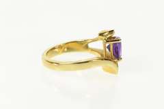 14K Yellow Gold Trillion Amethyst Geometric Statement Ring