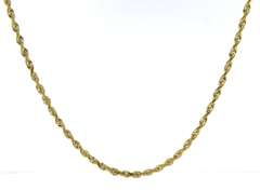 Popular Yellow Gold Rope Chain Necklace