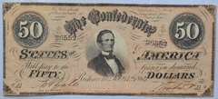$ 50 Feb 17 1864 Series CSA Note