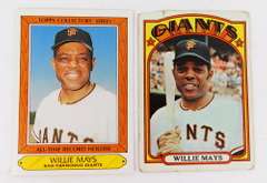 2 Willie Mays Topps Baseball Cards