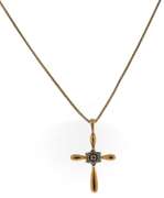 Sterling Silver Cross Pendant on 18" Chain Necklace
