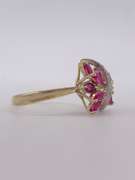 14kt Gold Ruby & Diamond Cocktail Ring