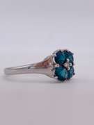 Beautiful 14kt Gold, Blue Sapphire, & Diamond Cocktail Ring
