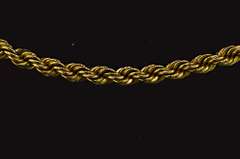 Hefty 14kt Gold Rope Chain Necklace