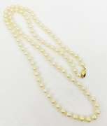 High Quality 26 IN Pearl Necklace, 14K Clasp
