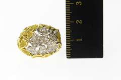 18K Yellow Gold J Rossi Designer Diamond Geometric Cocktail Ring